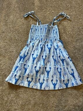 Classic Prep Smocked Lobster Sundress
